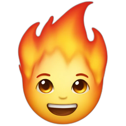 cute flame face emoji