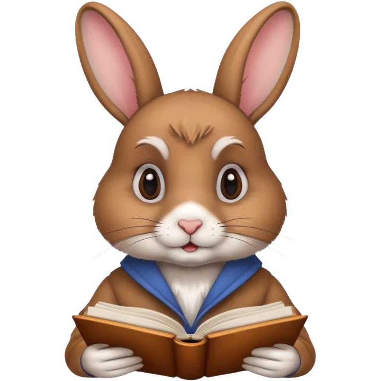 rabbit studying langage emoji