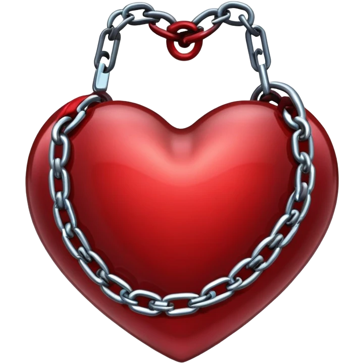 dark red heart with chains emoji
