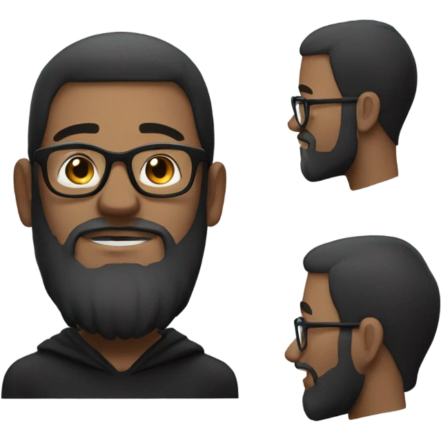 XxSpiderxX, a white bold man with Glases and a Beard on his chin. Black hoodie  emoji