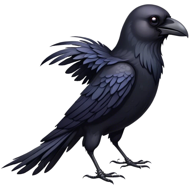an undead crow emoji