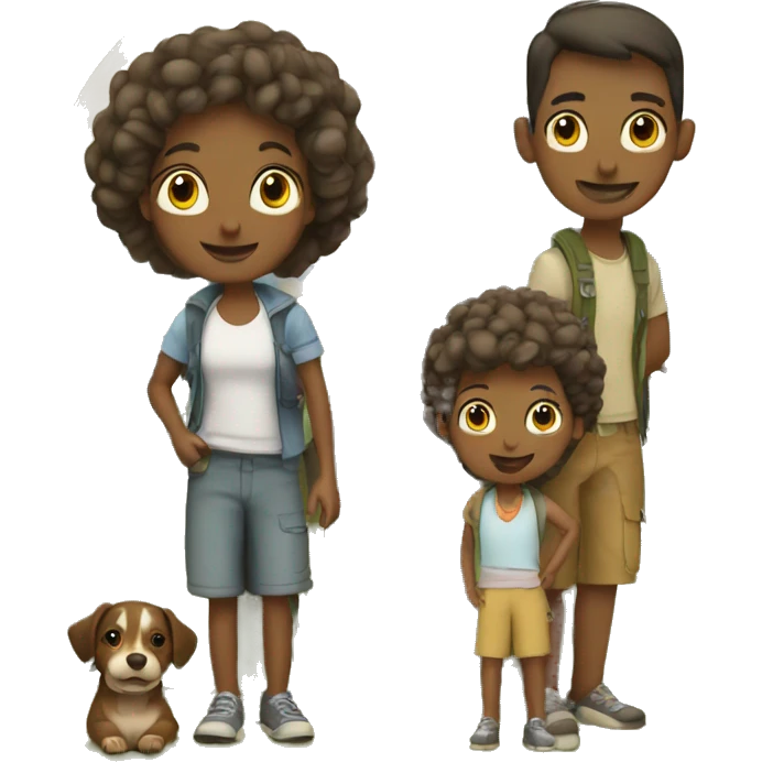 Family camping emoji