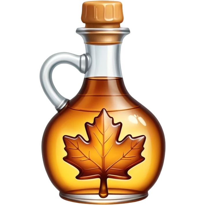 maple syrup bottle with syrup dripping emoji