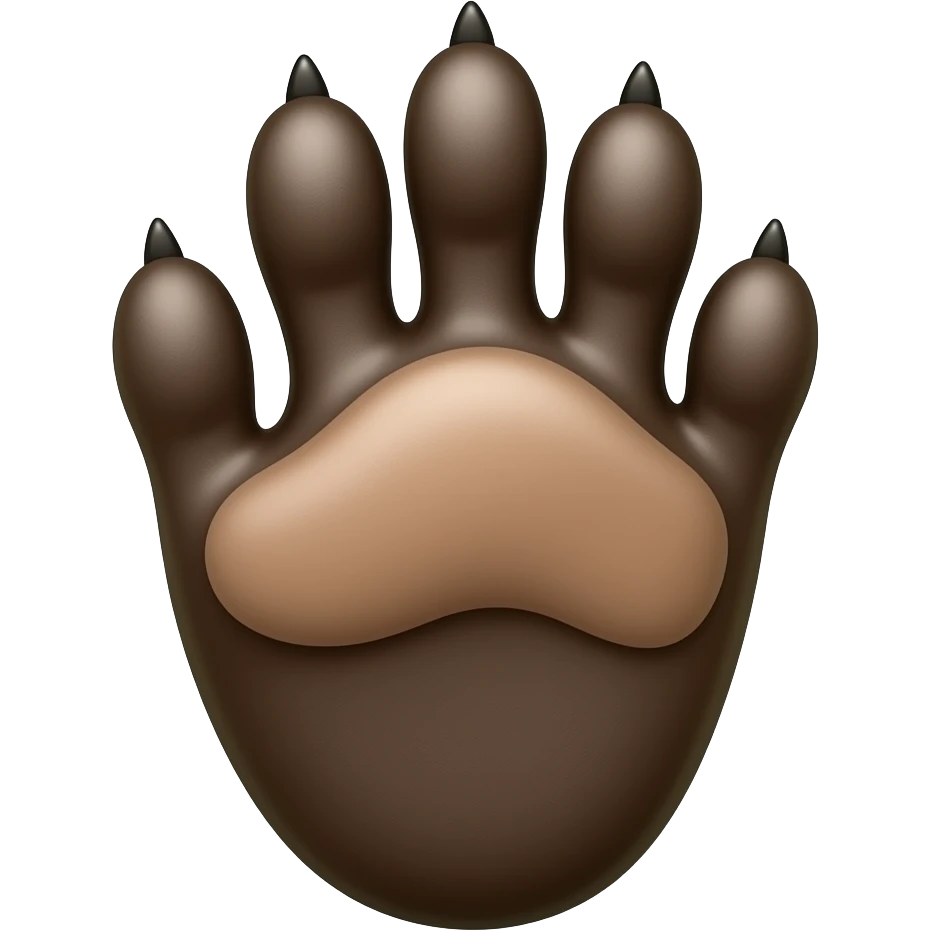 raccoon sole of foot emoji