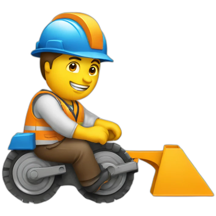 engineer rolling in a slope emoji