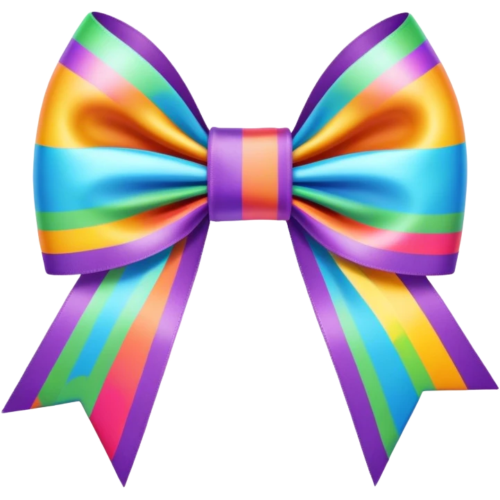 noeud en ruban psychedelic colors  emoji