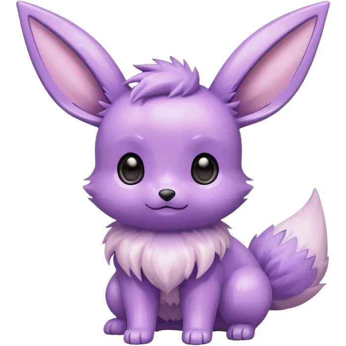 Kawaii Shiny Pastel Purple Eevee Full Body emoji