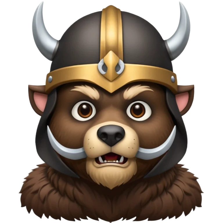 black bear viking emoji