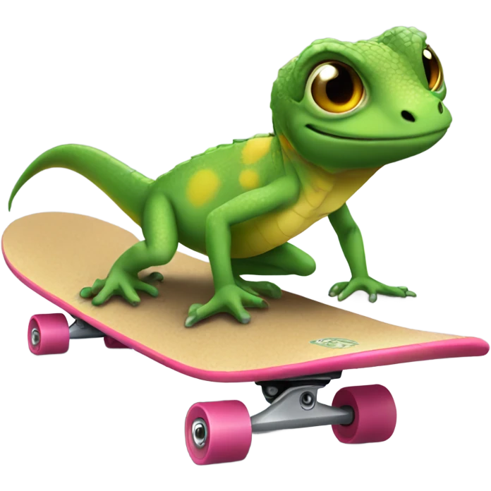 Lizard on a skateboard emoji