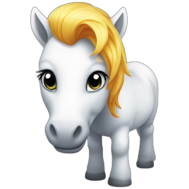 white pony clown emoji