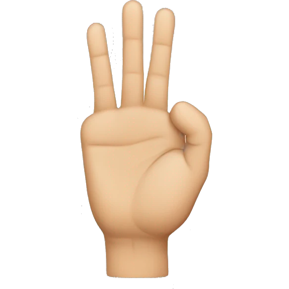 3 fingers emoji