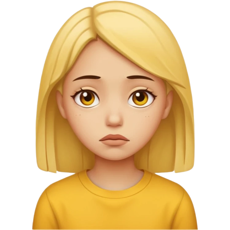 Niña triste amarilla emoji