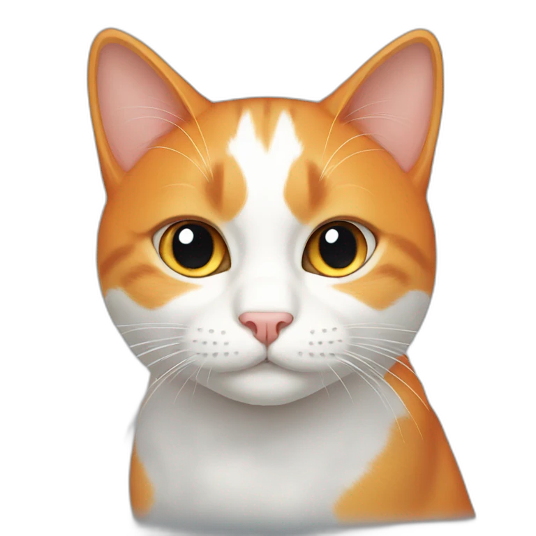 orange white cat emoji