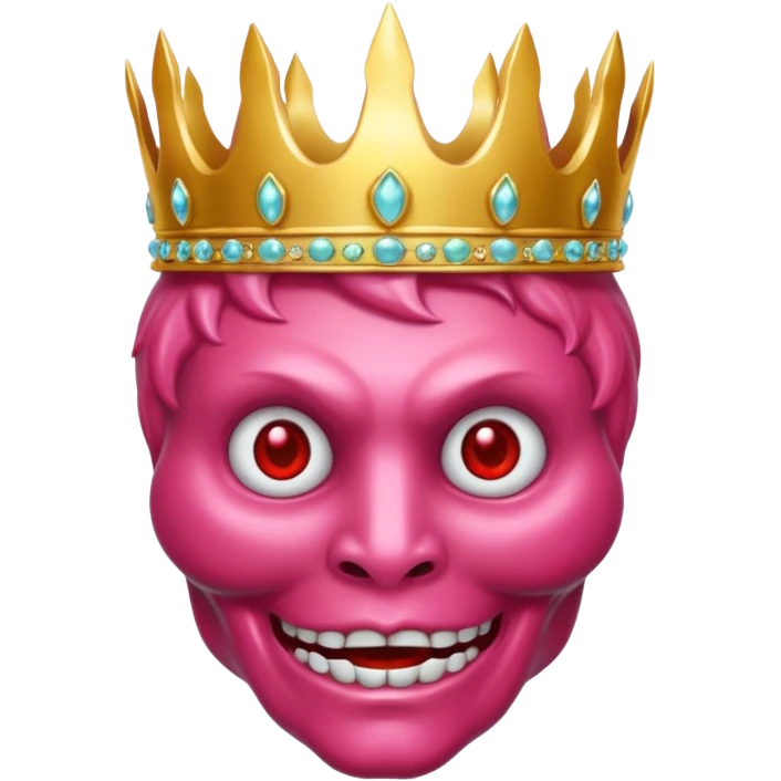 Diable rose fantôme et avec une couronne emoji