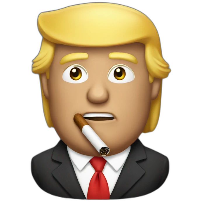Donald Trump smoking cigar emoji