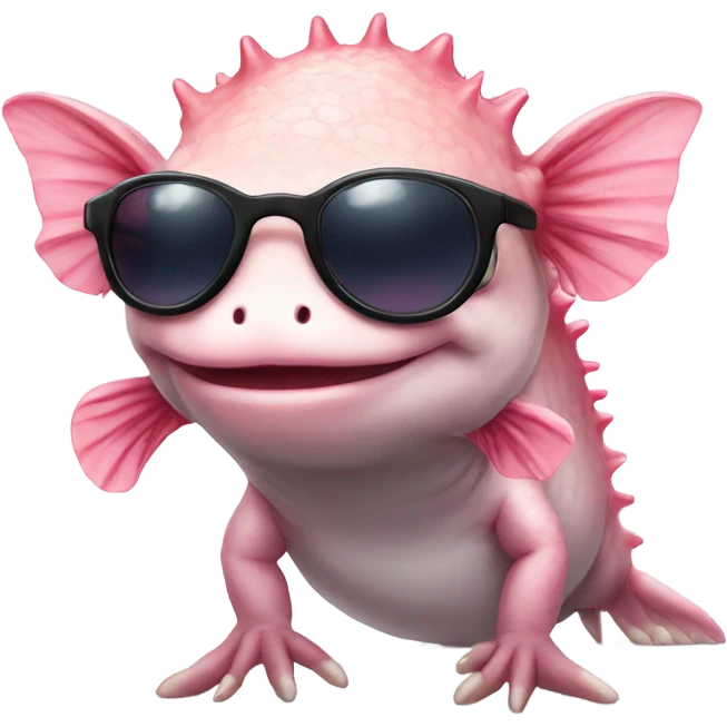 Axolotl wearing sunglasses  emoji