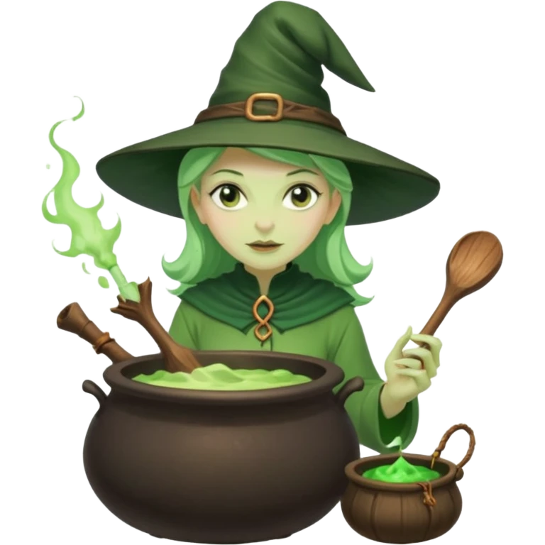 green witch cooking potion emoji