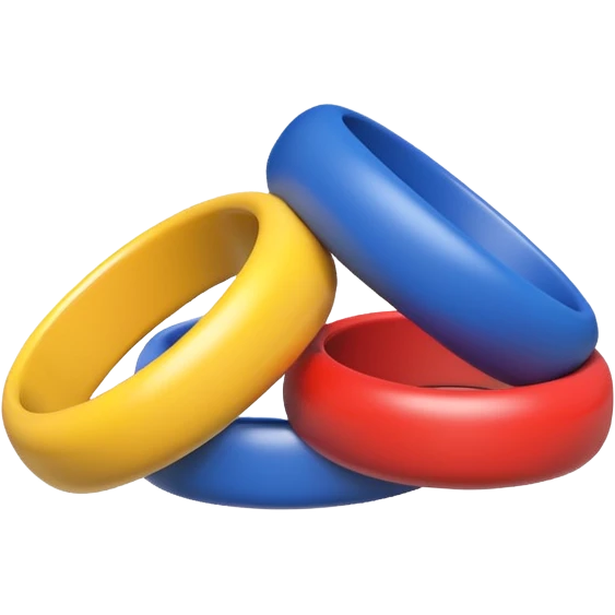 colorful stacking rings toy, no face emoji