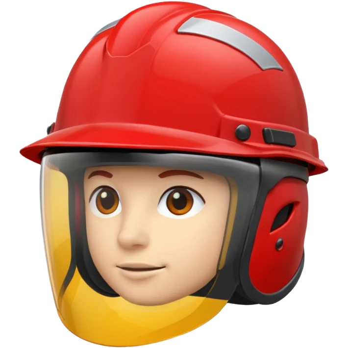 Helmet – red with visor emoji