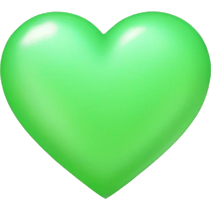  light Green heart  emoji