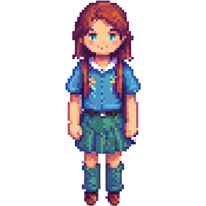 a student travelling, pixel art style emoji