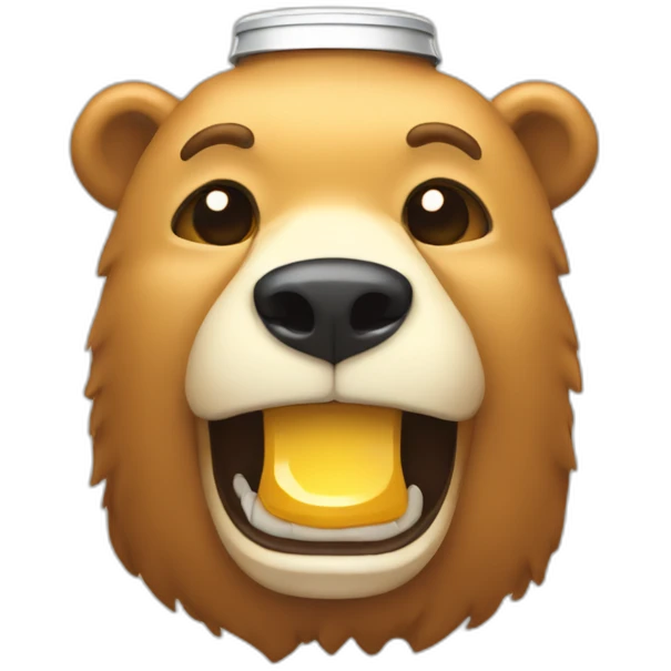 Ours qui boit de la biere emoji