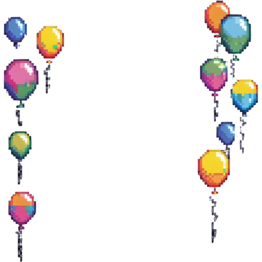 colorful balloons floating emoji