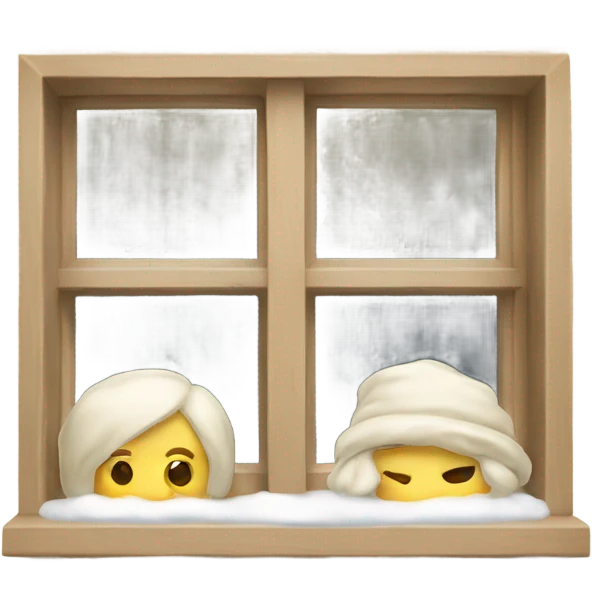 Cozy warm cream window  emoji