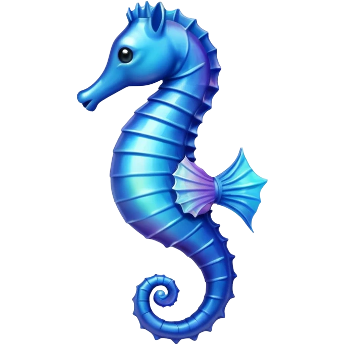 a blue seahorse emoji