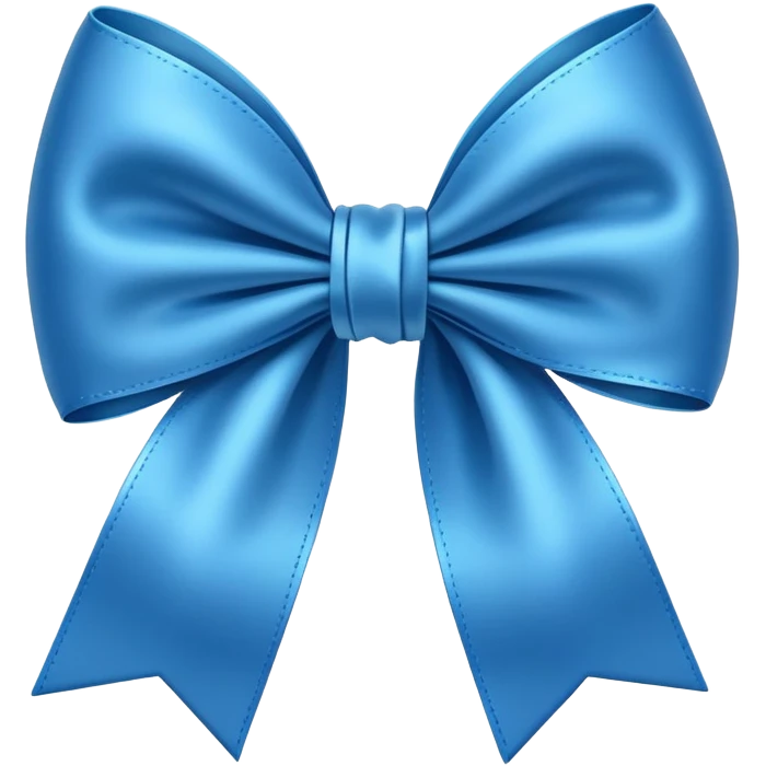 blue bow emoji