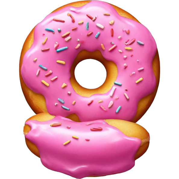 Pink donut emoji