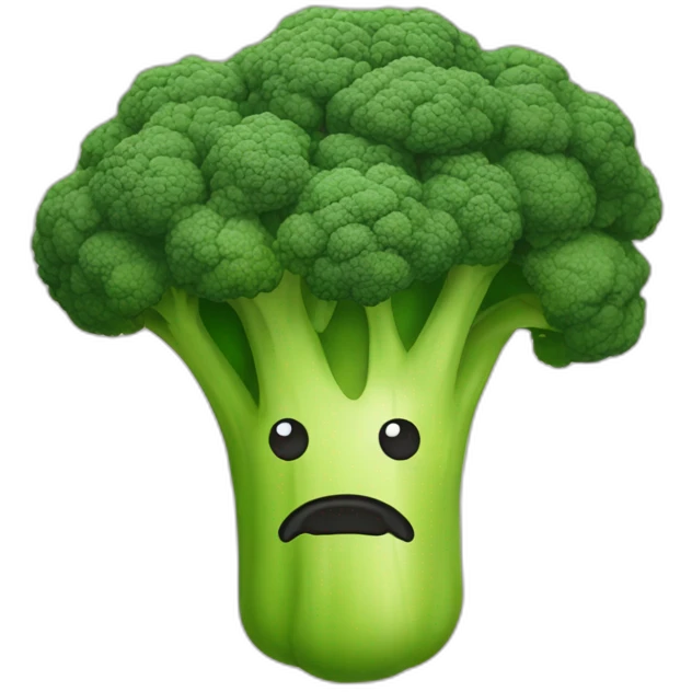 Brocoli with shoothead emoji