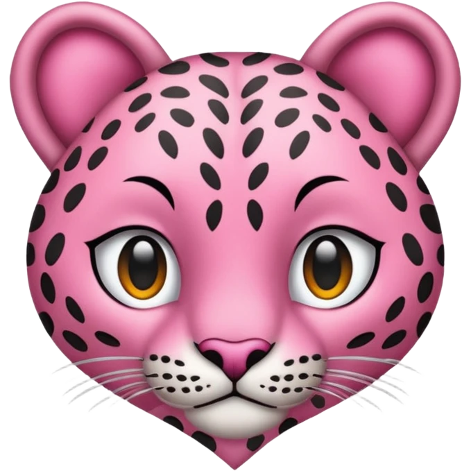 Cuore leopardo rosa. emoji