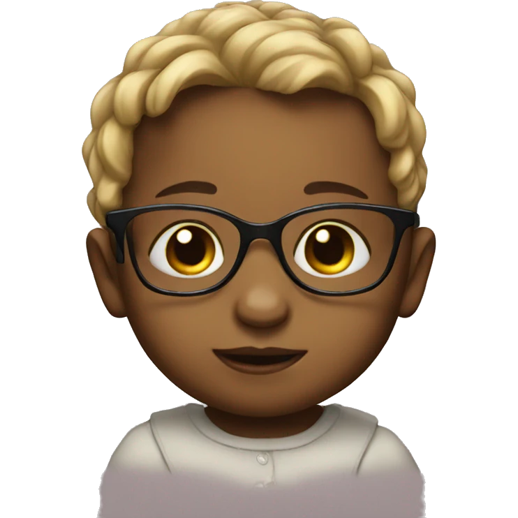 Baby with glasses emoji