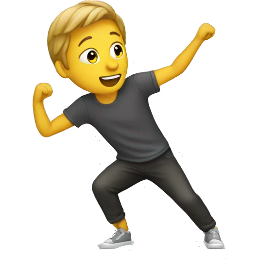 Homme qui fait un dab emoji