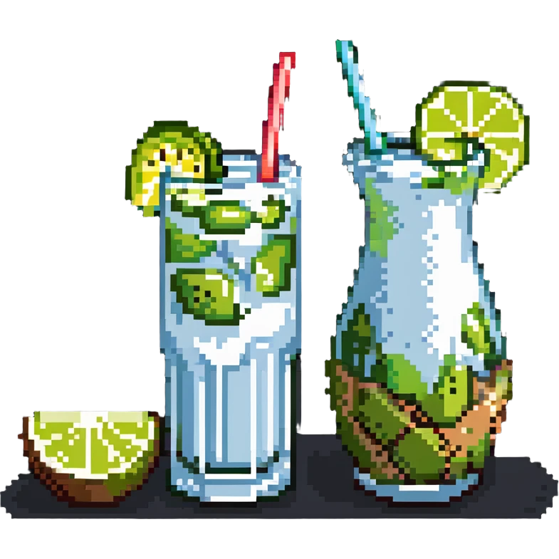 coconut water and caipirinha together emoji