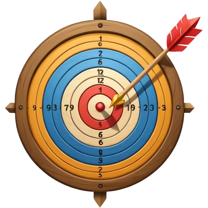 A target with an arrow in the center emoji