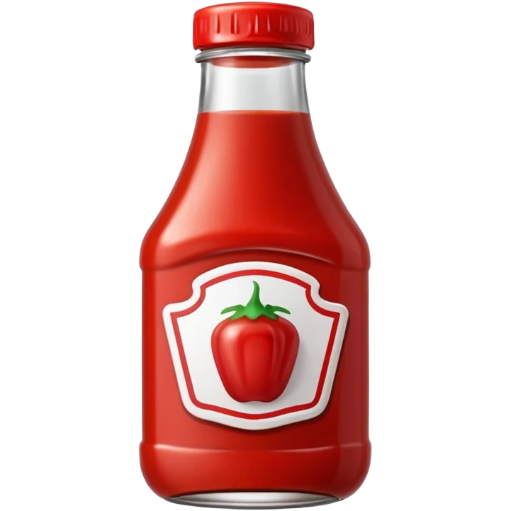 Glass Bottle of ketchup emoji