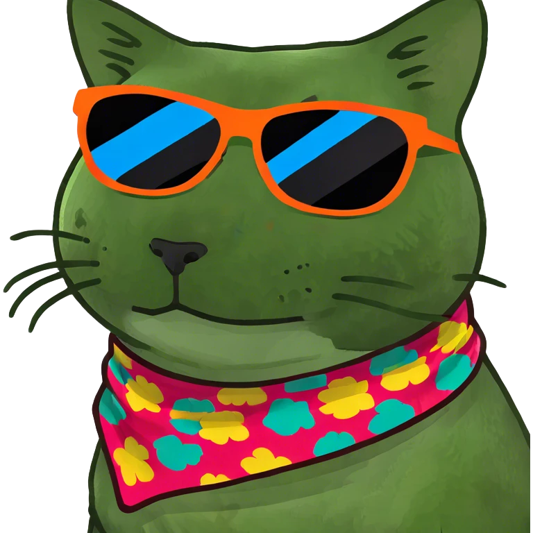 Cat with sunglasses emoji