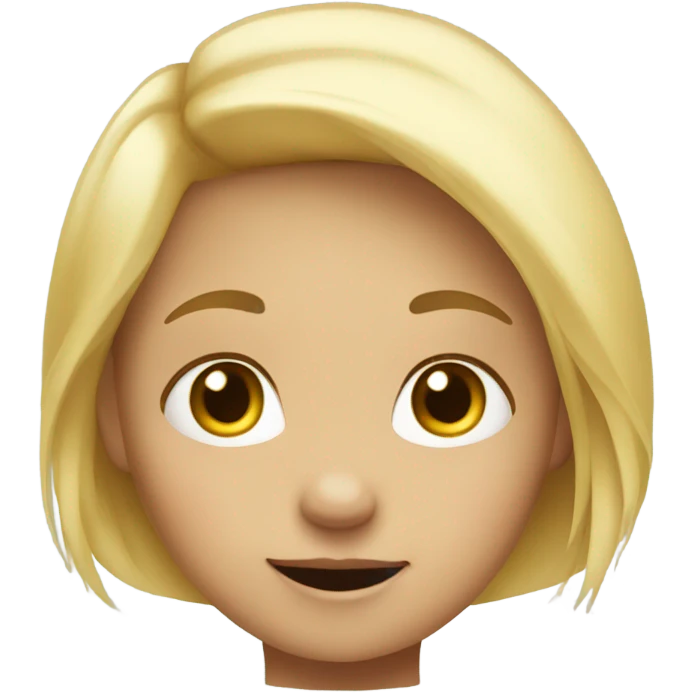 Tiny blond girl making hand gesture for small emoji