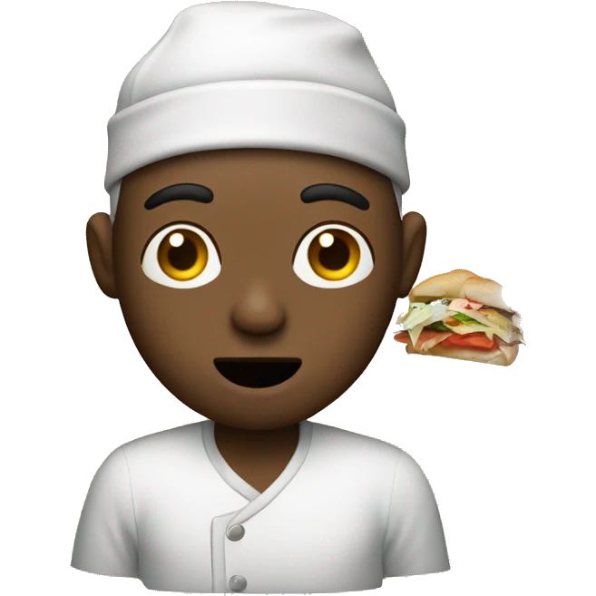 a man eating sabosa emoji