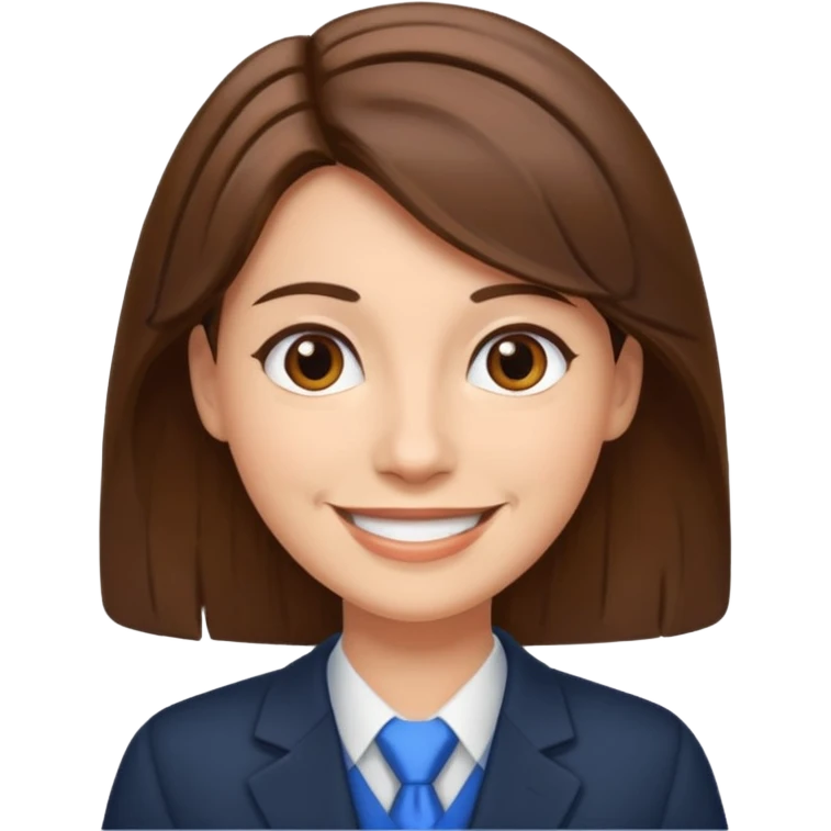 A school principal with medium-length hair. emoji