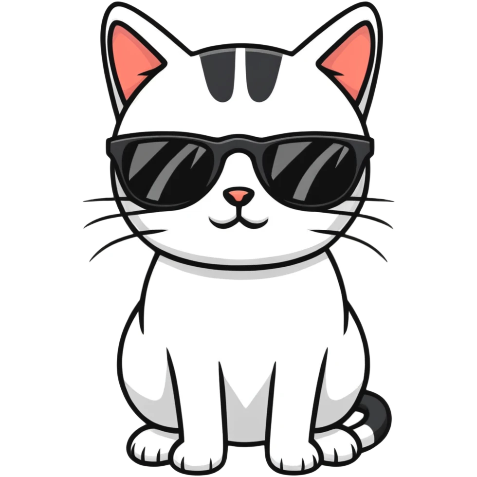 Cat with sunglasses emoji