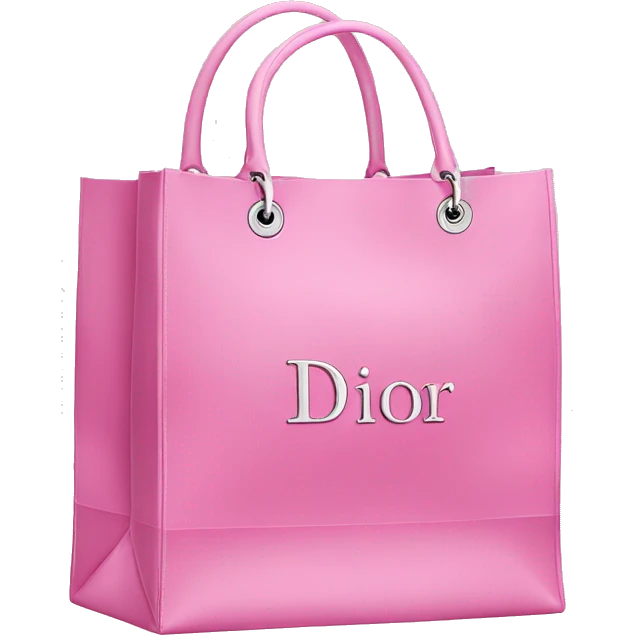 pink shopping bags Dior  emoji