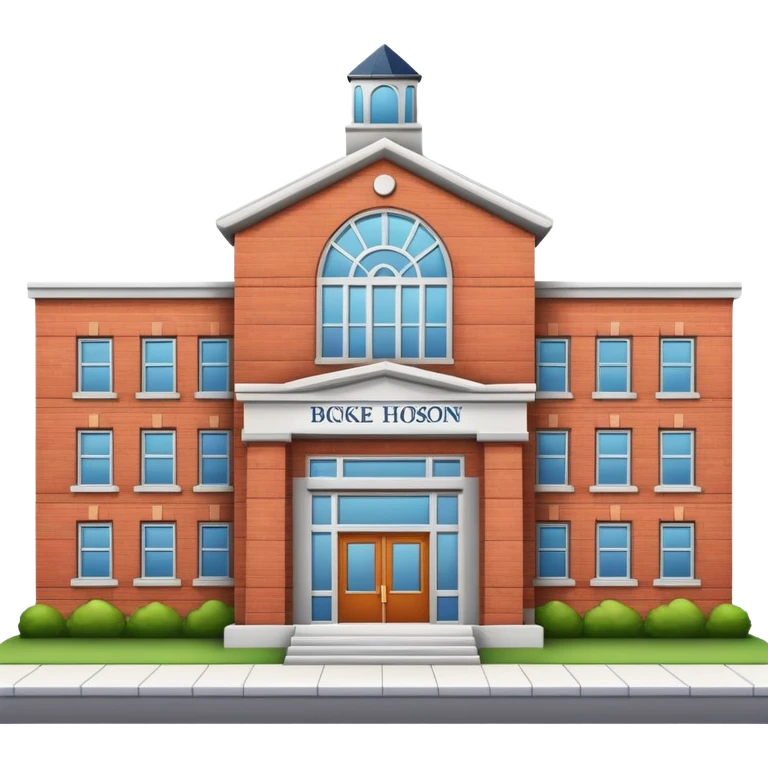 School building with a name plaque emoji