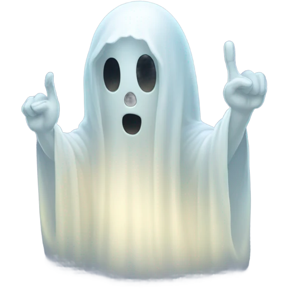 Ghost with middle finger emoji