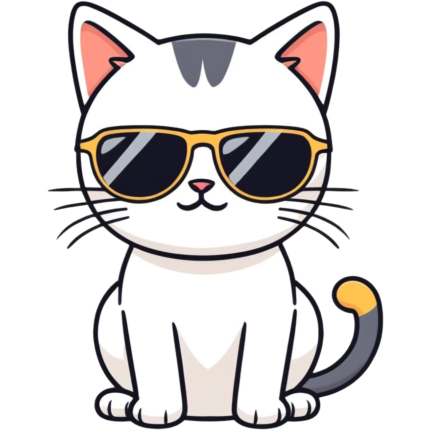 Cat with sunglasses emoji