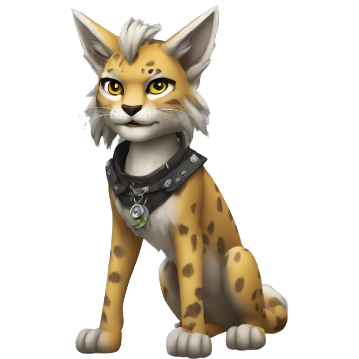 Anthro Punk Lynx Full body emoji