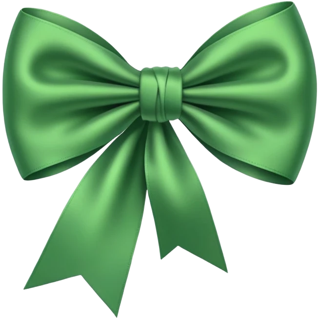 A green bow emoji