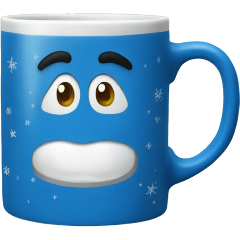 Blue Christmas mug emoji